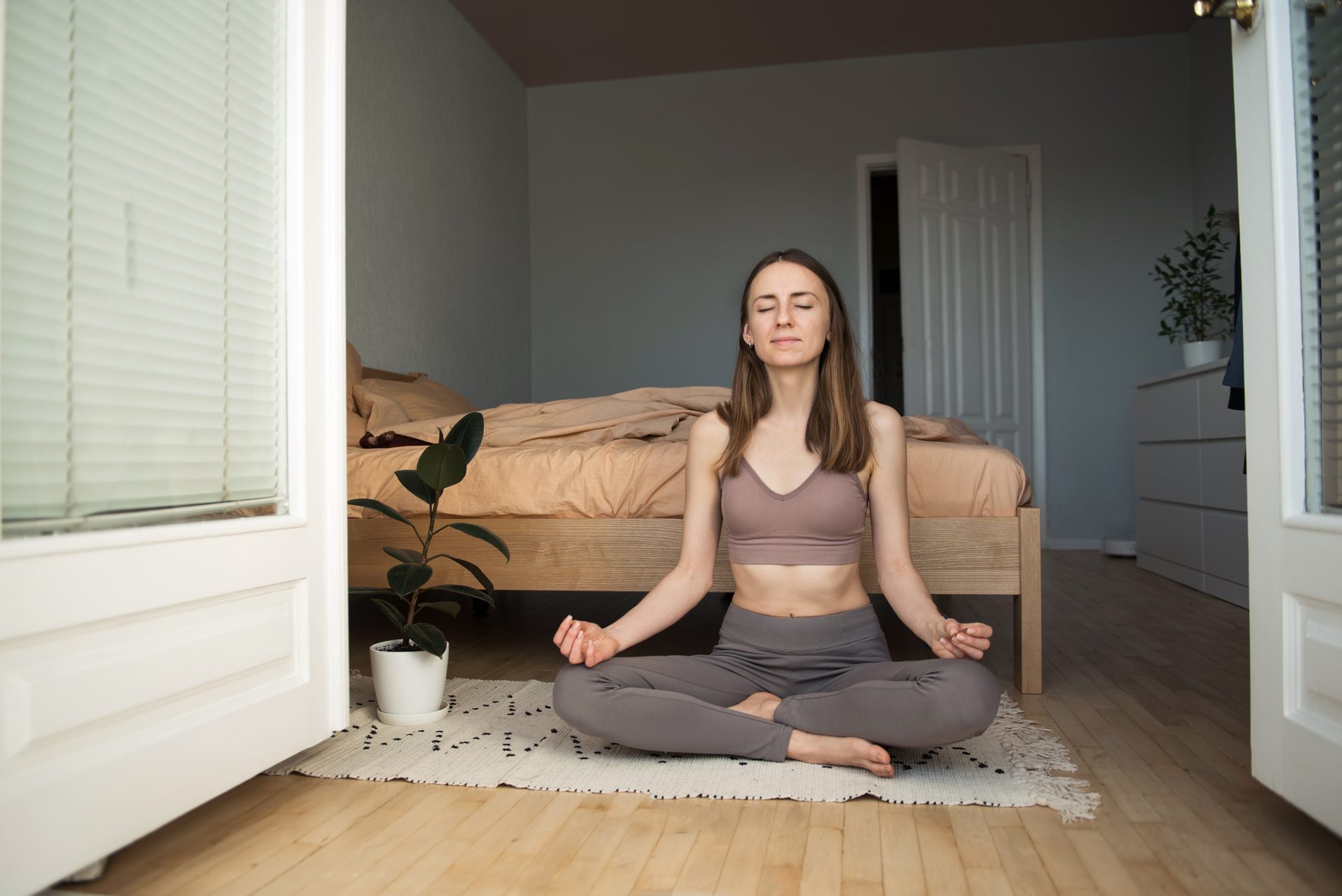 yoga girl sitting