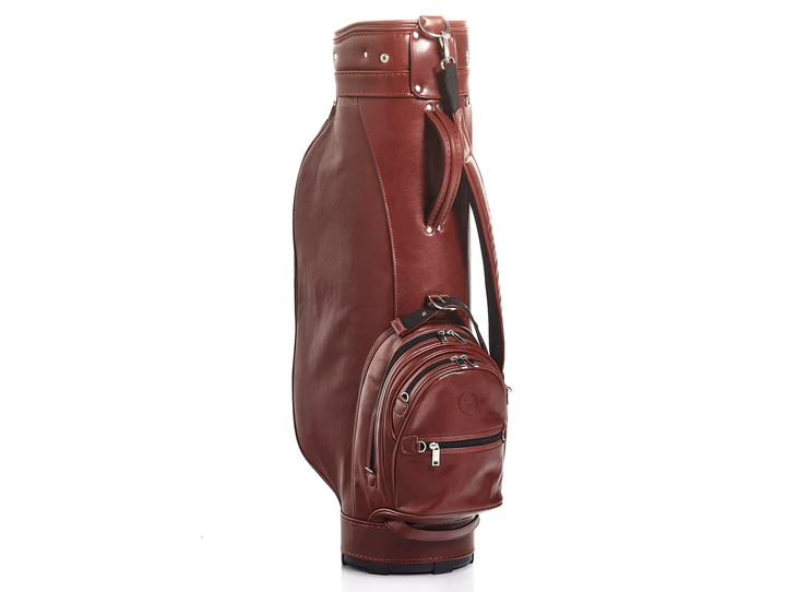 HERITAGE BROWN LEATHER GOLF BAG - CART