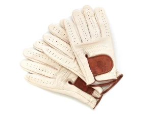 HERITAGE CREAM : BROWN LEATHER GOLF GLOVE