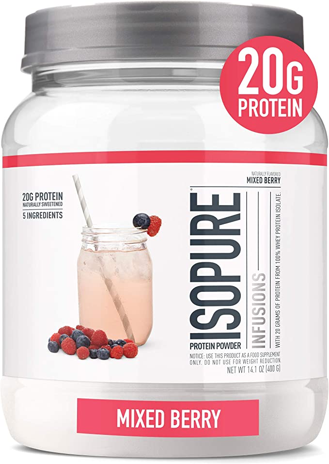 Isopure Protein Powder, Clear Whey Isolate Protein-mixed-berry