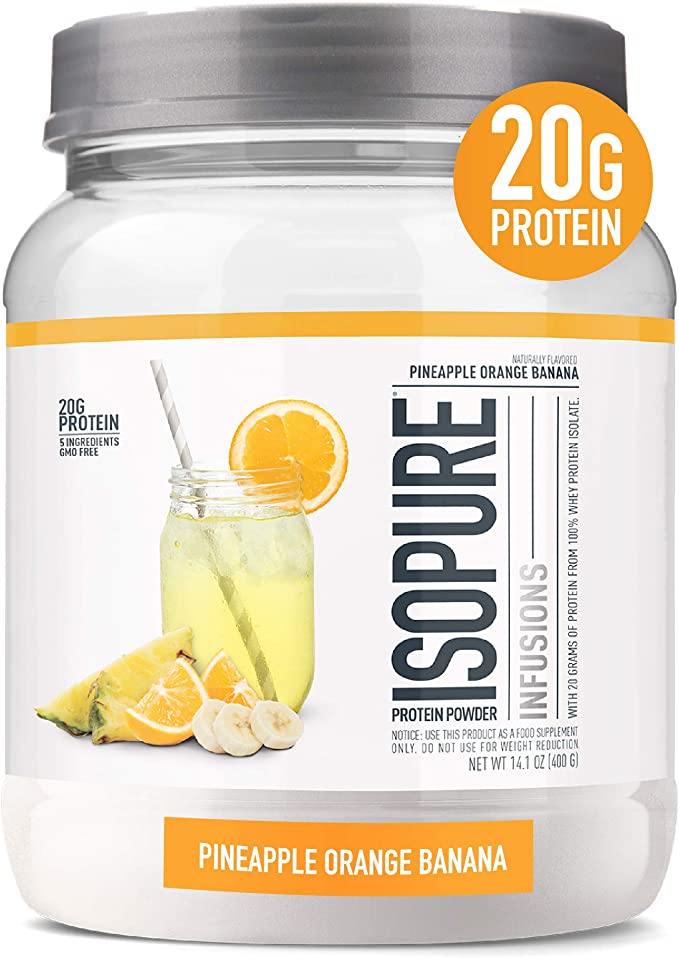 Isopure Protein Powder, Gluten Free, Whey Protein Isolate Pineaple Orange Banana