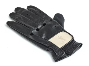 PRO EXECUTIVE BLACK : CREAM LEATHER GOLF GLOVE (L:H)