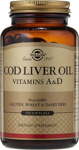 Solgar Cod Liver Oil, 250 Softgels