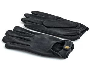 Executive Black Leather Driving Gloves